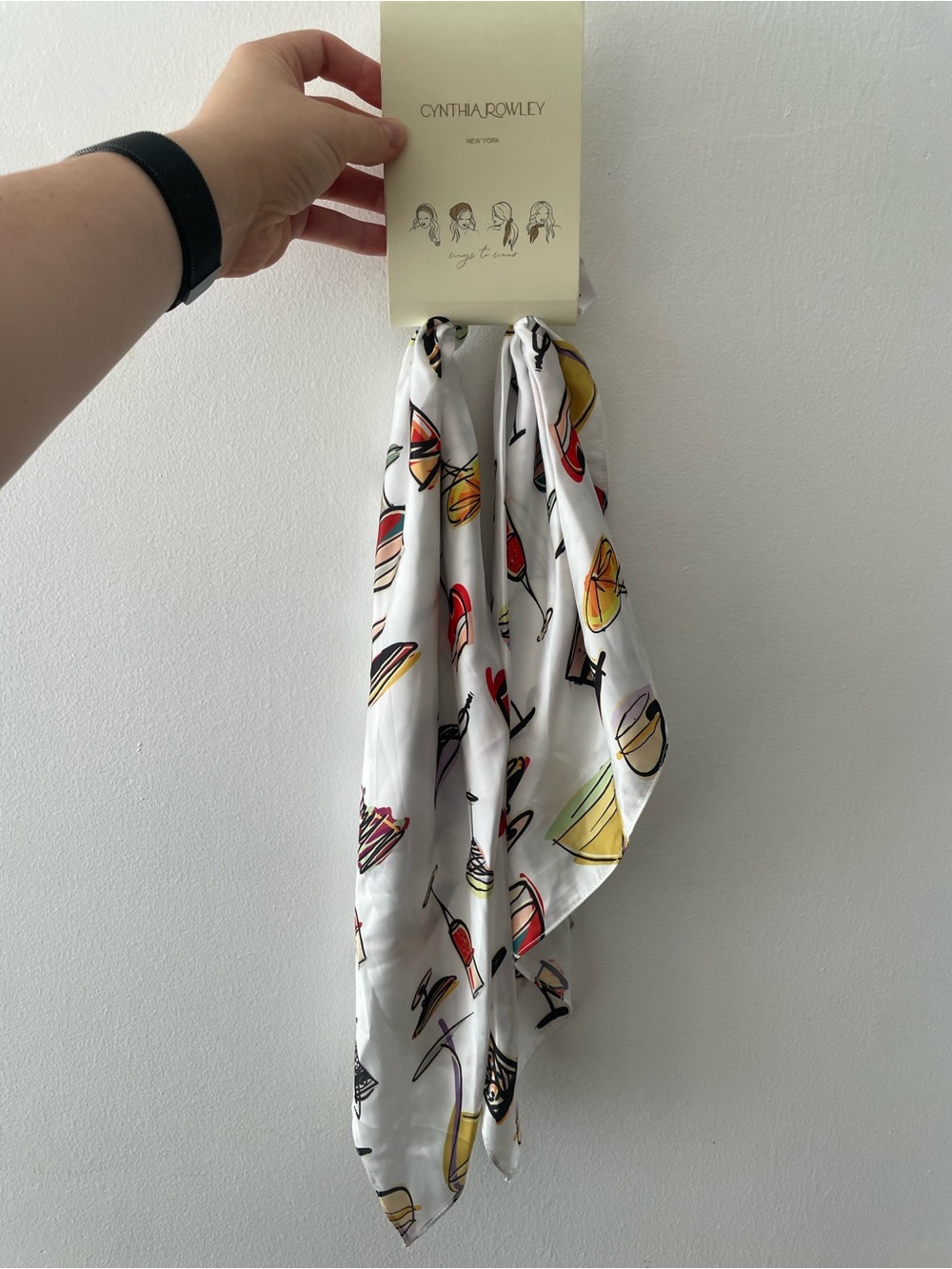 Cynthia Rowley Cocktail Print Scarf OS